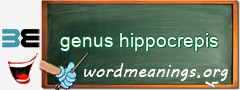 WordMeaning blackboard for genus hippocrepis
